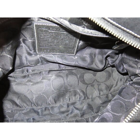 Coach 2006 Vintage Black Leather East West Legacy Tassel Hobo Shoulder Bag 1417 - Picture 7 of 12